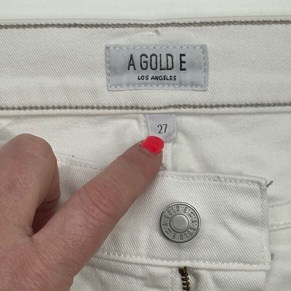 EUC | AGoldE | Distressed Collette Crop | White | Size 27 - Picture 7 of 16